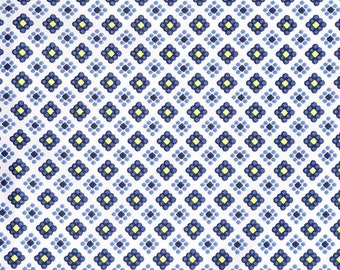 Navy Blue & Yellow Dot Pocket Square