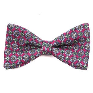 Purple Henna Medallion Bow Tie