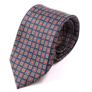 Deji Blue Motif IMS Tie 7.5cm