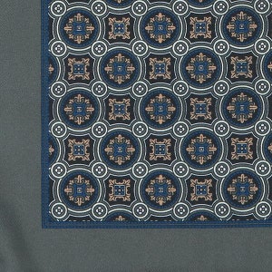 Campbell Sage Green & Black 33cm Pocket Square