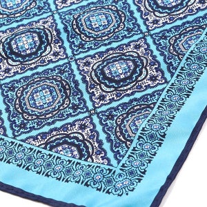 Blue Optic Patterned Pocket Square | Gift for Him