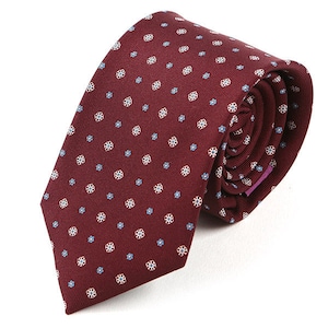Eniola Red Floral Macclesfield Silk Tie 7.5cm
