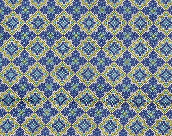 Navy Blue & Yellow Star Pocket Square
