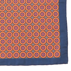 Ayo Orange Bold Circle 33cm Pocket Square