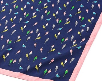 Marine Mini Einstecktuch mit Vögel | Geschenk für Ihn
