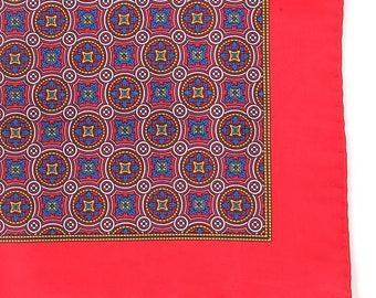Campbell Red Paisley Pocket Square
