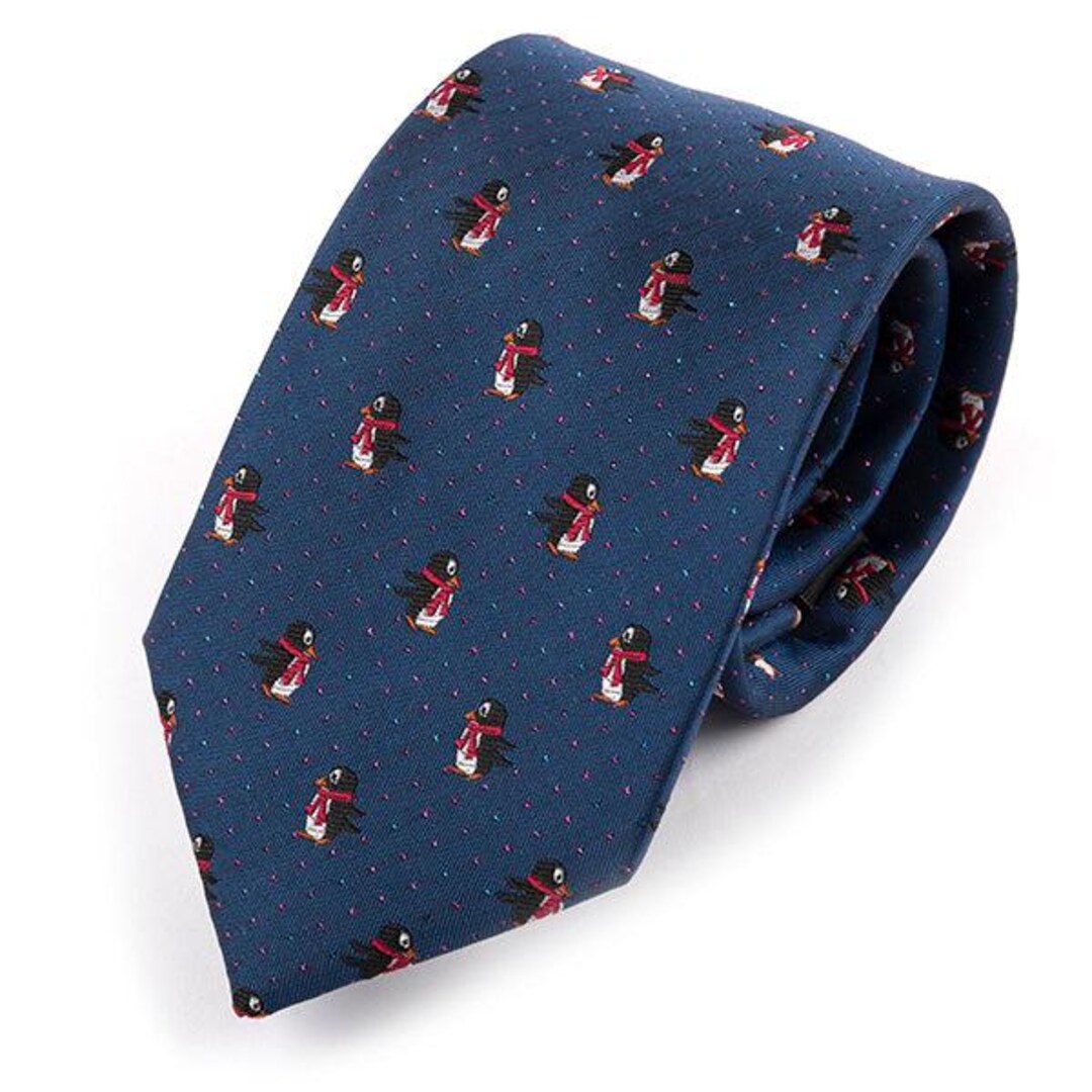 penguin christmas tie