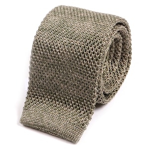 Pear Green Mesh Silk Knitted Tie 6cm