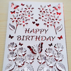 Pop Up Happy Birthday, Happy Anniversary, Happy Mother Day, Thank You, Greeting Card SVG files for Silhouette and Cricut.