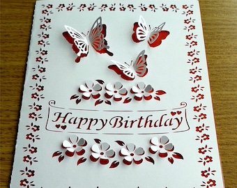 Pop Up Happy Birthday, Happy Anniversary, Happy Mother's Day SVG files for Silhouette Cameo and Cricut. Clipart PNG transparent included.