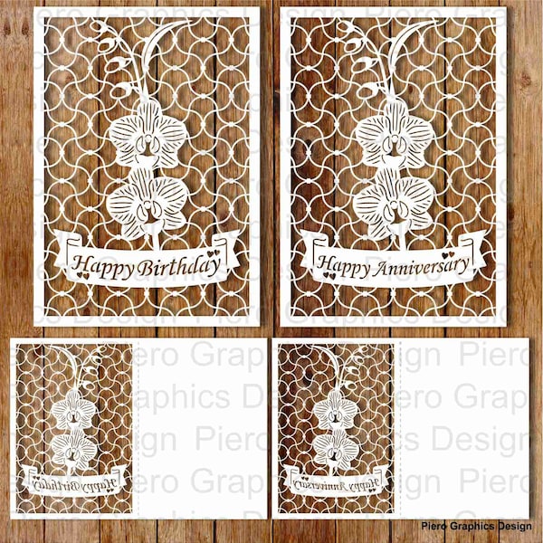 Happy Birthday, Happy Anniversary, Happy Mother's Day SVG files for Silhouette Cameo and Cricut. Clipart PNG transparent included.