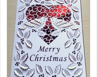Pop Up Christmas Robins, Merry Christmas, Happy Holidays SVG files for Silhouette Cameo and Cricut.