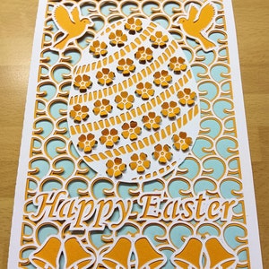 Easter Greeting Card, Pop Up and double layer. SVG files for Silhouette Cameo and Cricut. Files PNG transparent included.