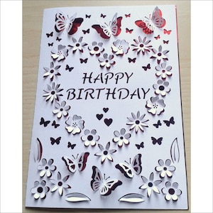 Pop Up Happy Birthday, Happy Anniversary, Happy Mother Day, Thank You, Greeting Card SVG files for Silhouette and Cricut.