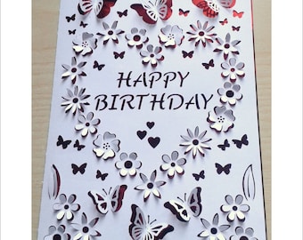 Pop Up Happy Birthday, Happy Anniversary, Happy Mother Day, Thank You, Greeting Card SVG files for Silhouette and Cricut.