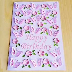 Pop-up twee lagen Happy Birthday, Happy Anniversary, Happy Mother's Day, Thank You, Wenskaart SVG-bestanden voor Silhouette en Cricut.