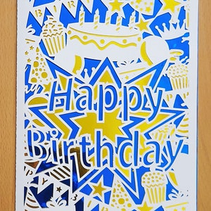 Happy birthday two layers SVG files for Silhouette Cameo and Cricut.