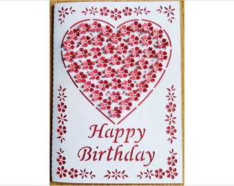 Pop Up two layers Happy Birthday, Anniversary, Mother's Day, Valentine's Day, Love You Mom, Greeting Card SVG files for Silhouette & Cricut.
