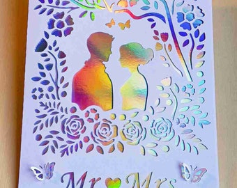 Happy Wedding, Mr and Mrs, Wendding Day, Wedding Anniversary, Together Forever SVG files for Silhouette and Cricut.