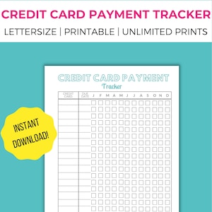 Logboek creditcardbetalingen, Afdrukbaar creditcardbetalingstracker, Sjabloon betalingstracker, Betaalkaarttracker, Eén pagina, pdf