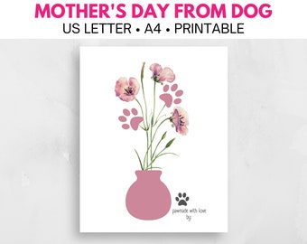 Mother's Day From Dog, Furbaby Mother's Day, Gift from Dog, Dog Mom Gift, Wall Art, Best Dog Mom Ever, Dog Mom Mother's Day