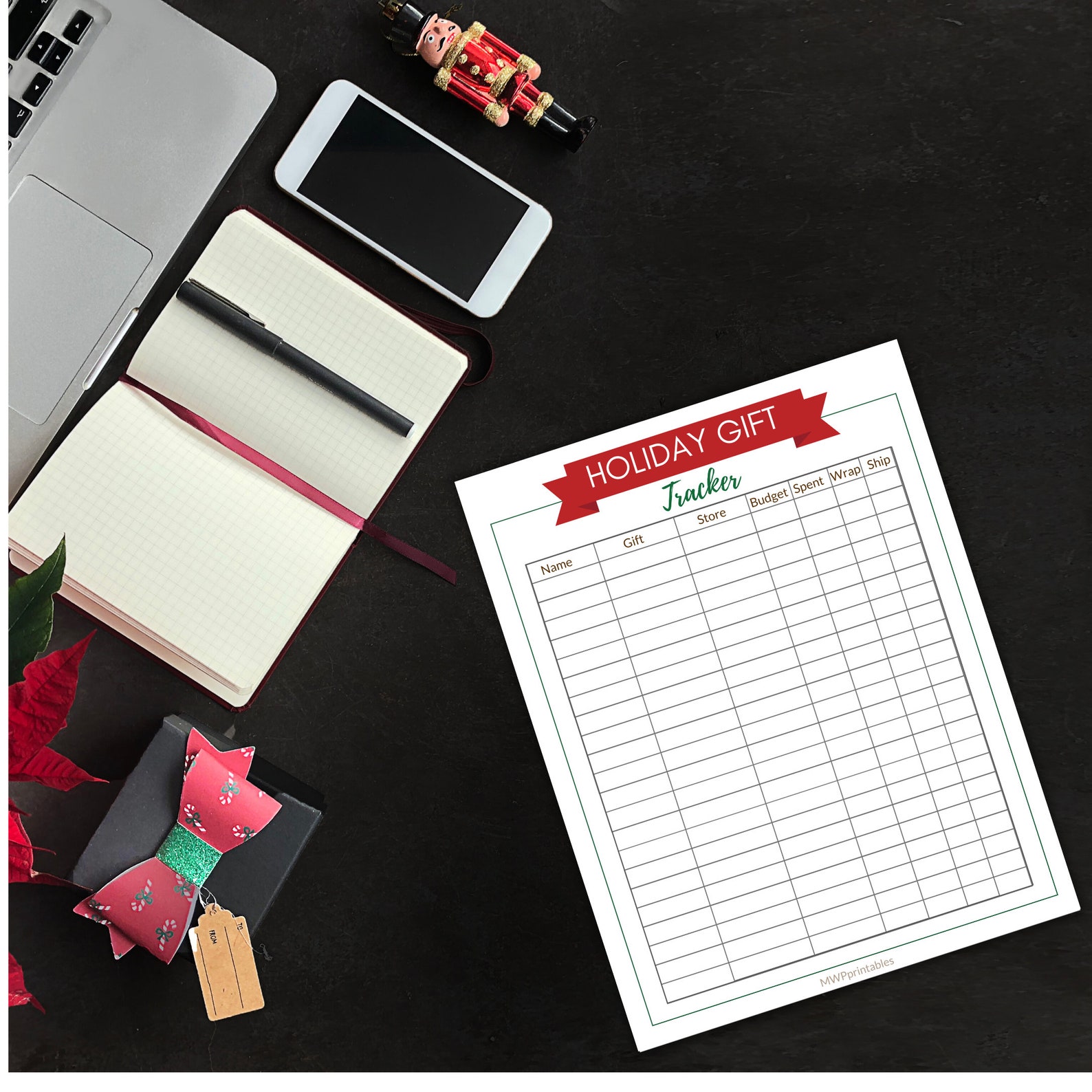 Christmas Gift Tracker Christmas List Maker Christmas Gift - Etsy