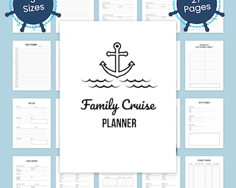 Family Cruise Travel Trip Planner Printable | Family Cruise Checklist & Itinerary | Vacation Organizer | Cruise Preparation Printables