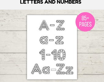 Do A Dot Activity, ABC Coloring Pages, Alphabet Activity, Letter Recognition, Number Recognition, Toddler Worksheets, Dot Marker Printable