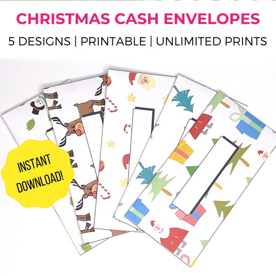 christmas cash envelopes holiday cash envelopes cash etsy new zealand