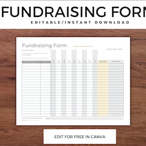 Editable School Fundraiser Order Form Template (Digital Download)