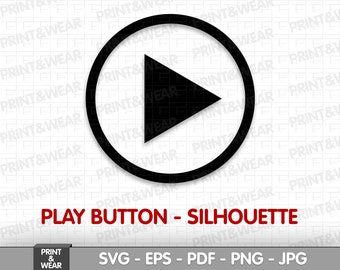 Play button svg, Audio player icon, video player svg, play button cut file, play button silhouette svg files for cricut, eps, pdf, png, jpg