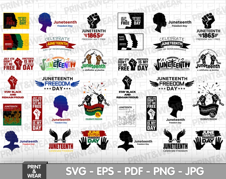 Download Juneteenth svg bundle Celebrate Freedom Black History svg ...