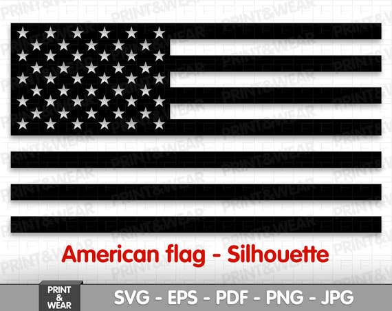 Download American Flag Silhouette Svg July 4th Svg Us Flag Svg Usa Etsy