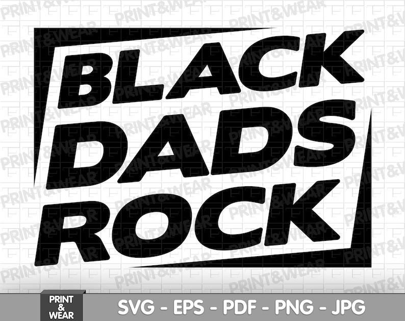 Download Black Dads Rock svg shirt design Father's day gift on a | Etsy