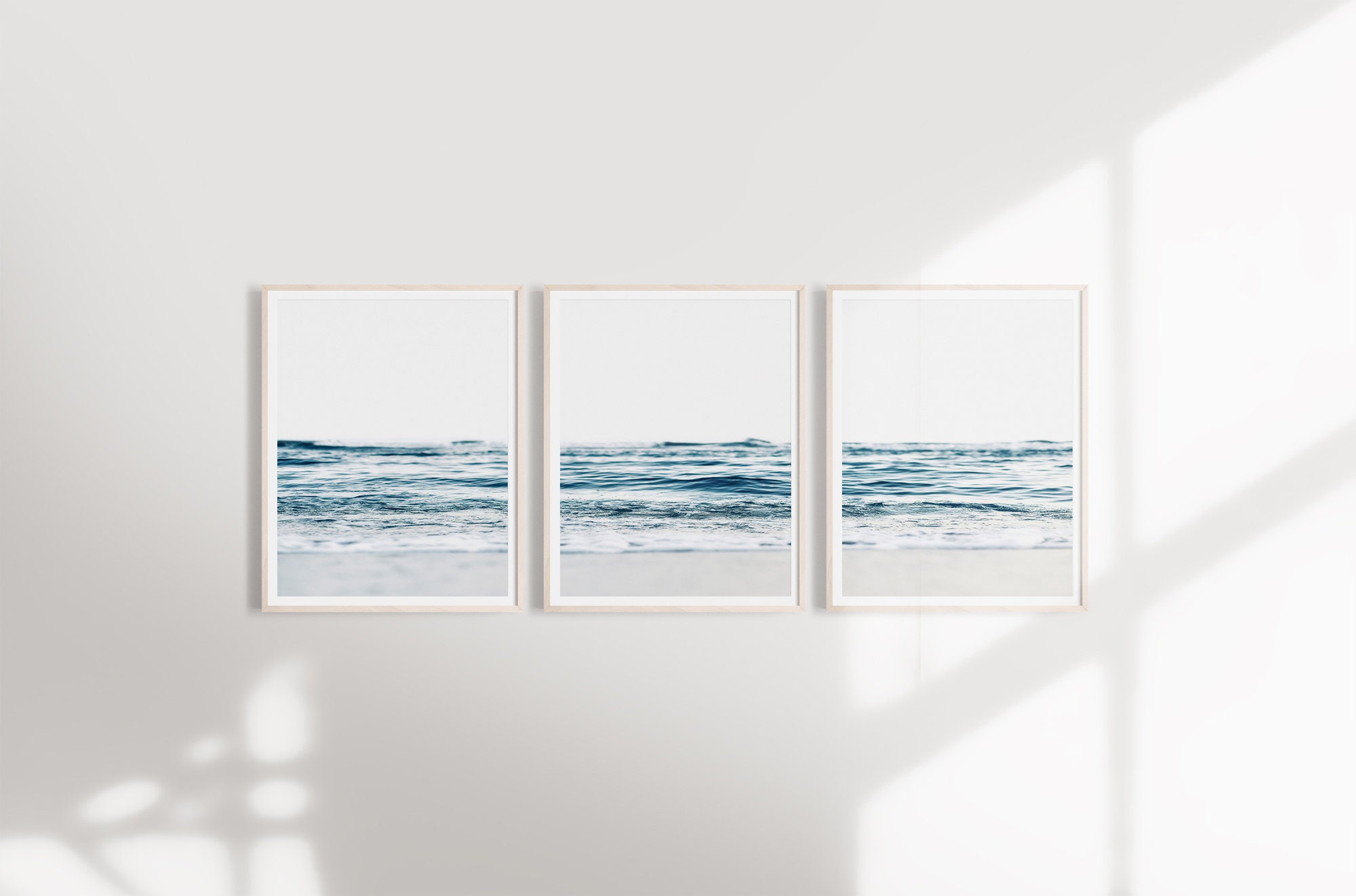 Ocean Print 3 Piece Wall Art Set Of 3 Prints Beach Print Etsy