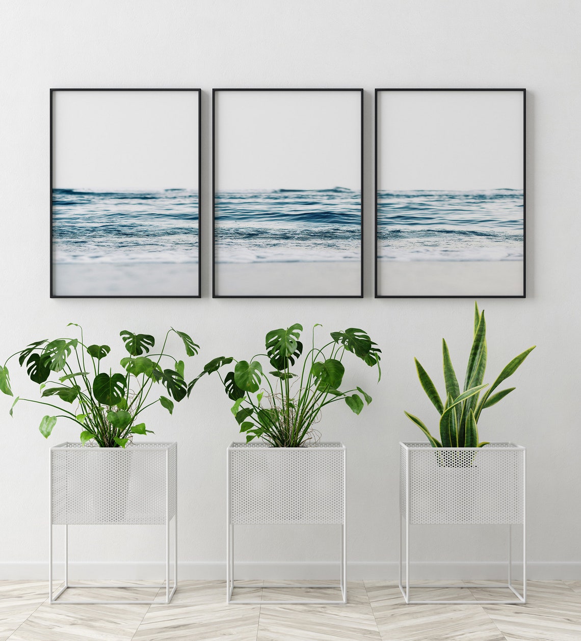 Ocean Print 3 Piece Wall Art Set Of 3 Prints Beach Print Etsy