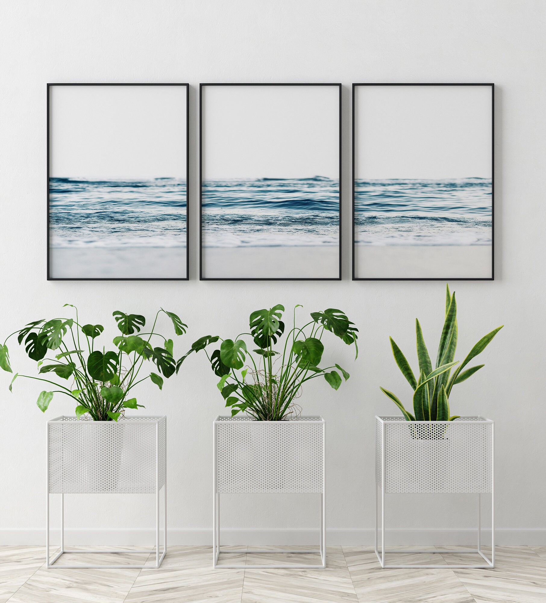 Ocean Print 3 Piece Wall Art Set Of 3 Prints Beach Print Etsy