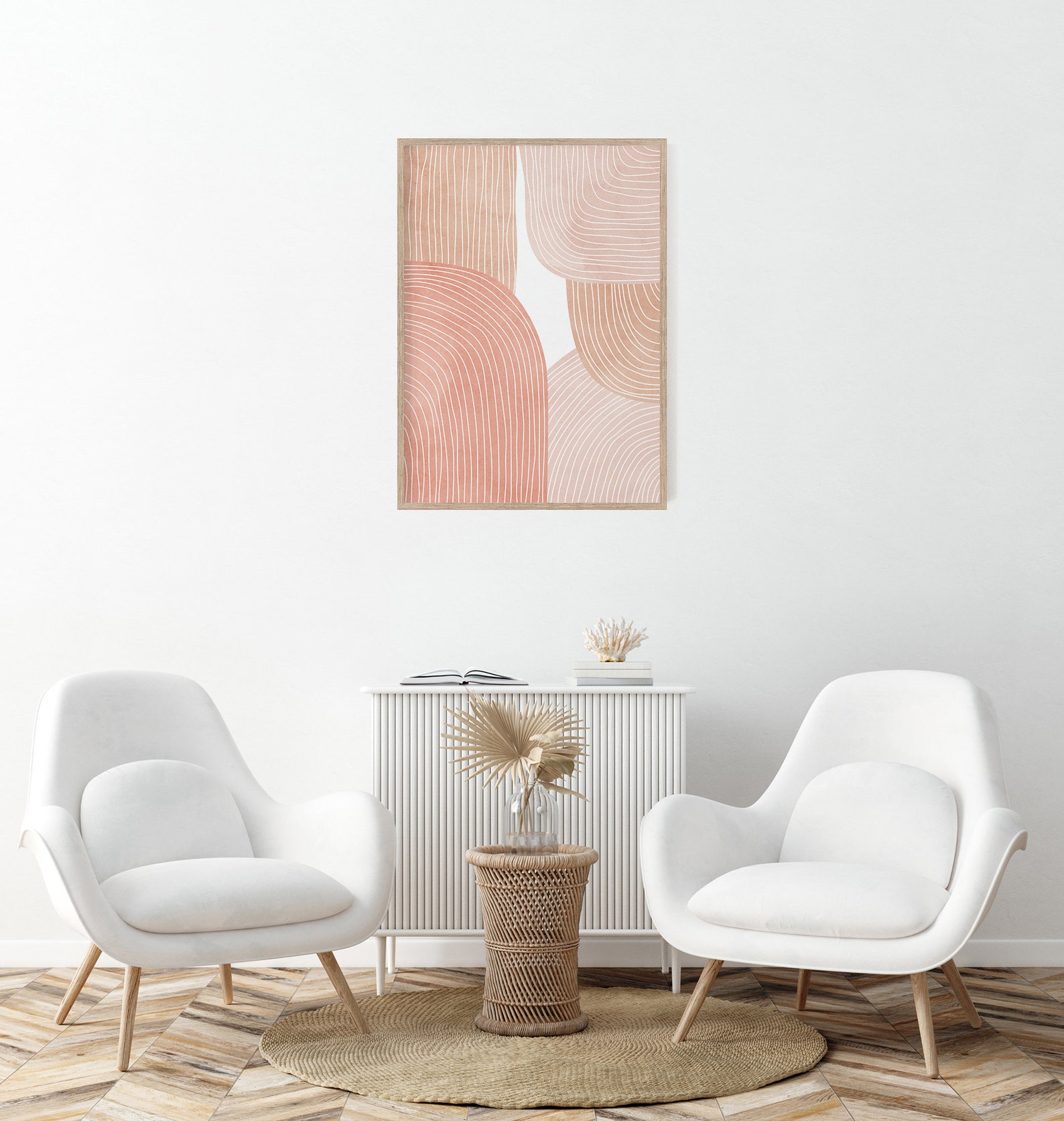 Abstract Art Print Neutral Wall Art Geometric Watercolor Etsy