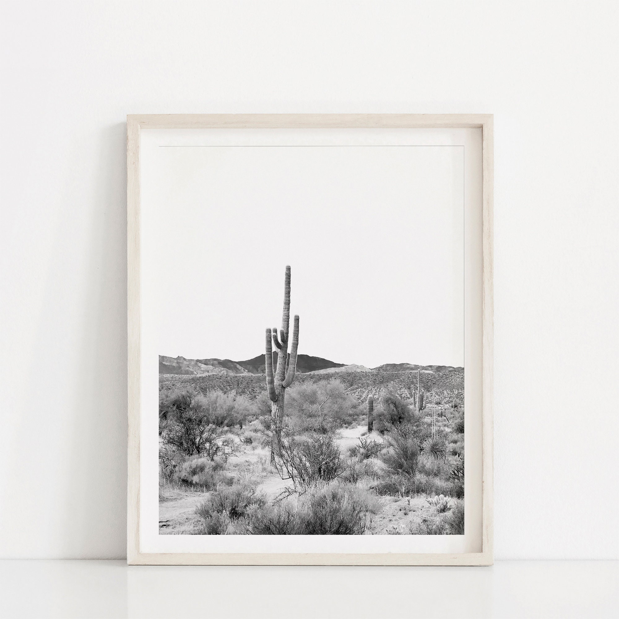 Black And White Set Of 2 Prints Desert Wall Art Set Western | Etsy