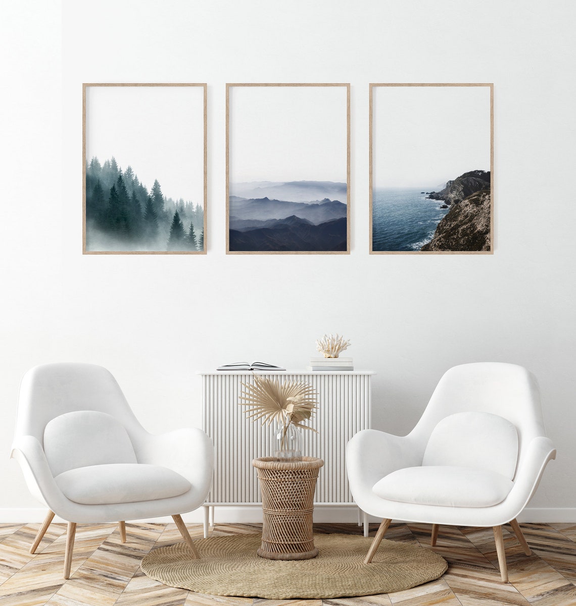 3 Piece Wall Art Nature Prints Forest Wall Art Set Of 3 Etsy