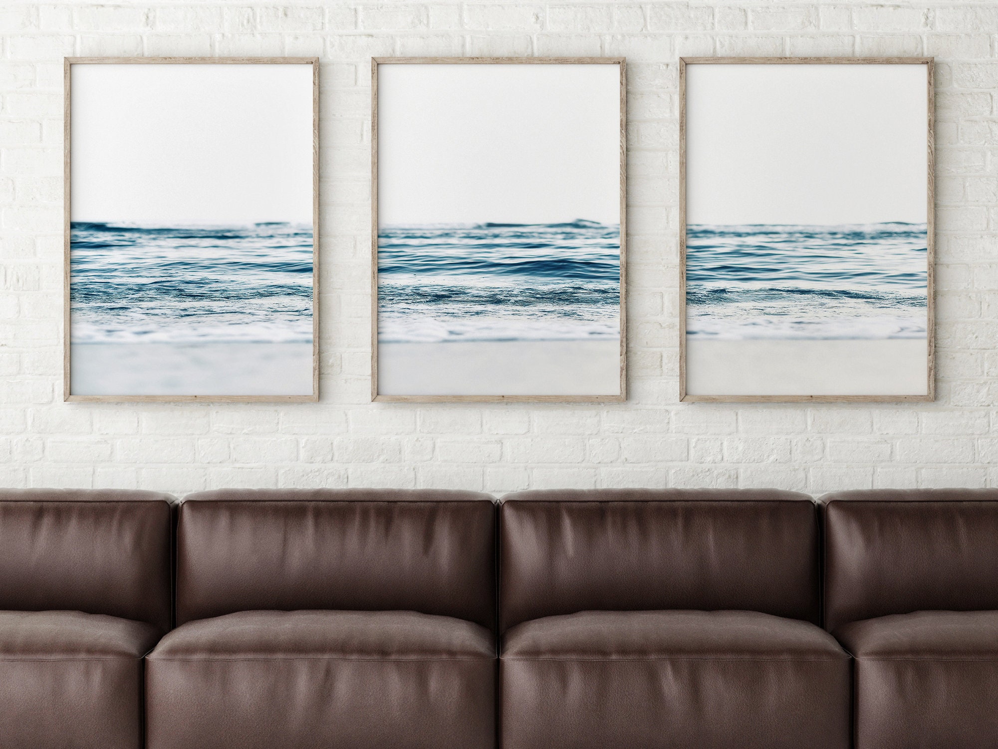 Ocean Print 3 Piece Wall Art Set Of 3 Prints Beach Print Etsy