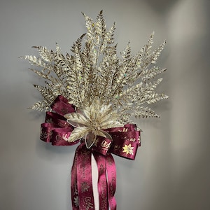Burgundy and Gold Tree Topper