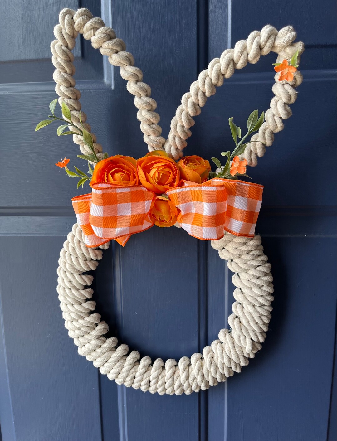 Easter Rope Easter Bunny Wreath, Nautical Rope - Etsy