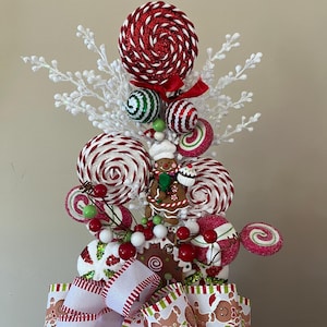Sweet Gingerbread Christmas Tree Topper: Candy Holiday Decor