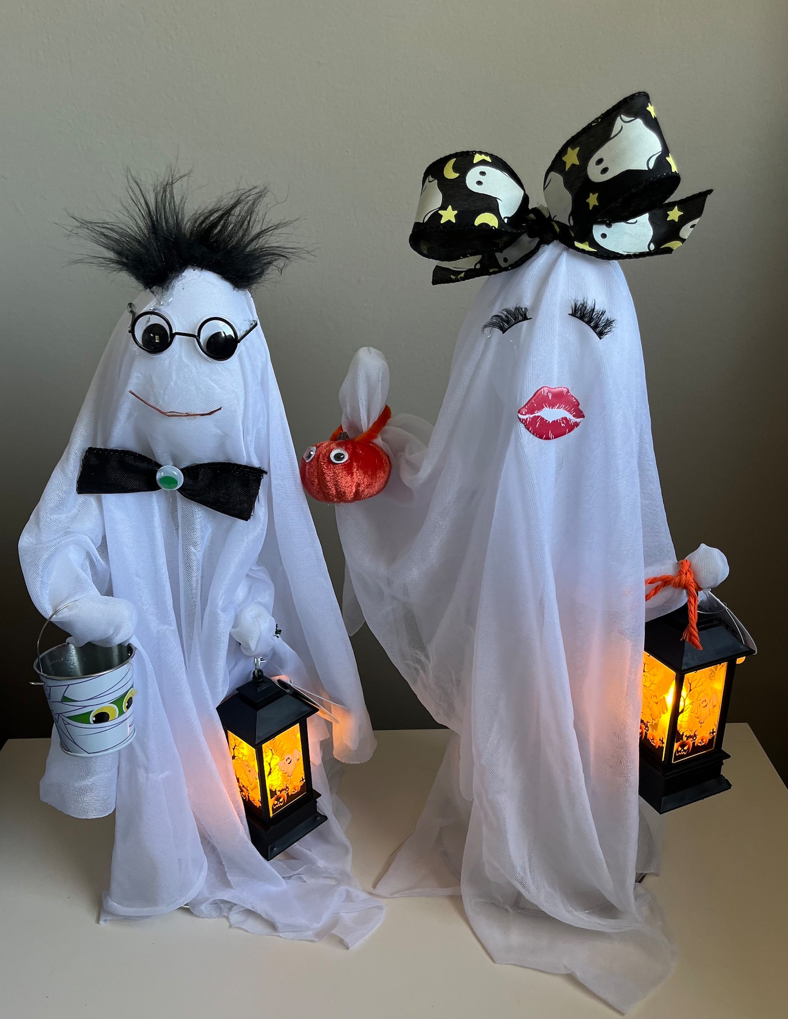 Halloween Ghosts, Fun Ghoul Family, Table Top Decoration, SET of TWO - Etsy