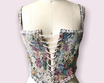Corset Top, corset Stay, Victorian Corset stays, waist trainer, corset vest, Victorian stays, regency Stay, cottage stay,cottage cottagecore