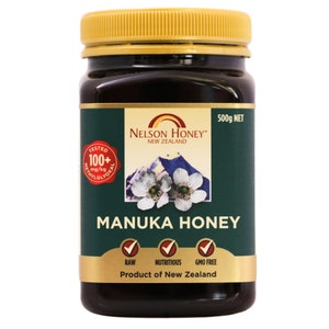 Manuka Honey 100+MG/MGO 500g- 1.1lbs Genuine Natural New Zealand non-gmo- BPA Free Jar- 100%guarantee - Best Manuka Honey - Raw Manuka Honey