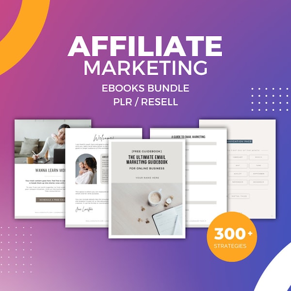 Affiliate Marketing PLR eBooks Collection | Over 300 Premium Affiliate Marketing eBooks Pack Bundle | Lifetime Access | Instant Download