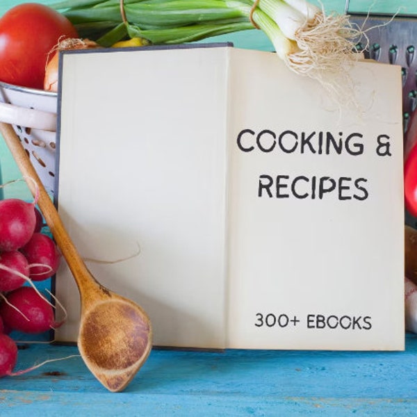 Recipe EBooks Bundle | Over 300 Cooking & Recipe eBooks Pack Bundle | Over 30.000 Recipe Cards | Resell Rights | Digital Cookbook