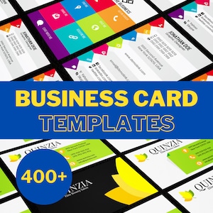 400+ Editable Business Cards Templates Bundle + GRATIS | Professional Business Cards | Business Card Design | Customized Business Card | PSD